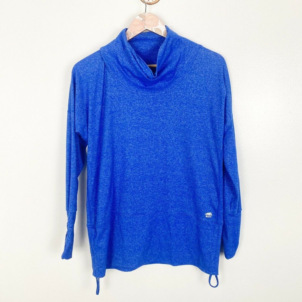 Roots Canada Royal Blue Long Sleeve Pullover Cinch